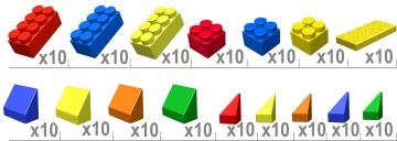 Набор элементов GigaBloks 10"(160 деталей)