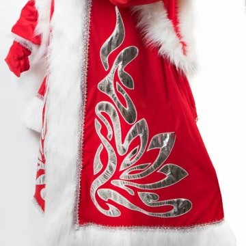 Карнавальный костюм «Дед Мороз королевский», аппликация серебро,р.48-58