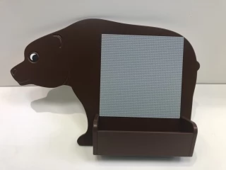 Лего-панель. Настенный дисплей для конструкторов Lego "Медведь"