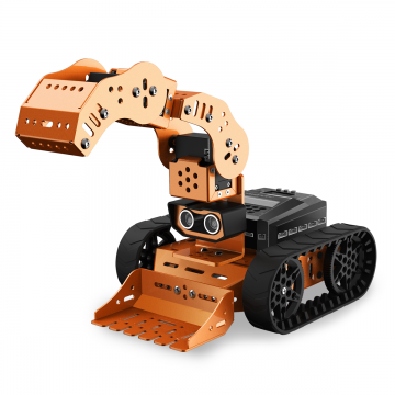 Гусеничный робот Конструктор для сборки механических моделей с камерой технического зрения и ковшом. Расширенная версия.