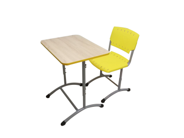 Комплект одноместный: парта регулируемая + стул пластик (цвет в асс.)
