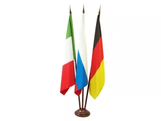 Подставка деревянная с основанием Блин (бук) 3 штока 2,5 м