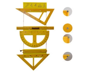 Комплект чертежных инструментов для школьной доски с магнитными держателями