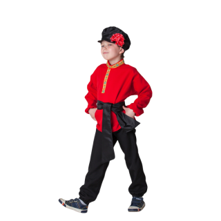 Карнавальный костюм для мальчика «Русский народный»: рубашка, брюки, картуз, кушак