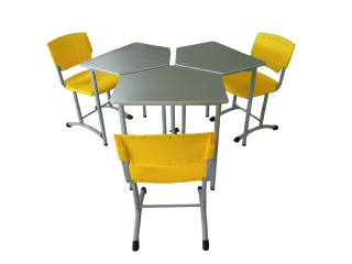 Комплект: три ученических стола Fly + три стула Концепт "Sigma"