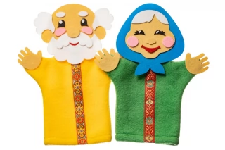 Пальчиковый театр куклы на руку "Бабушка и дедушка"