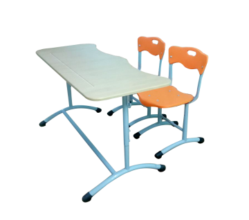 Комплект двухместный: парта регулируемая + два стула для начальной школы Концепт "Stand Up"(регулируемый гр.2-4,3-5), цвет пластика в ассортименте
