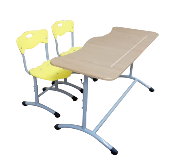 Комплект двухместный: парта регулируемая + два стула для начальной школы Концепт "Stand Up"(регулируемый гр.2-4,3-5), цвет пластика в ассортименте