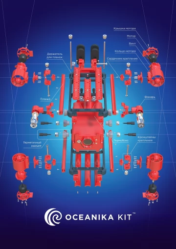 Робототехнический конструктор для подводной робототехники и проектной деятельности «Океаника КИТ». Базовый набор		