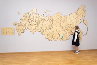 Карта России средняя 3,7 м