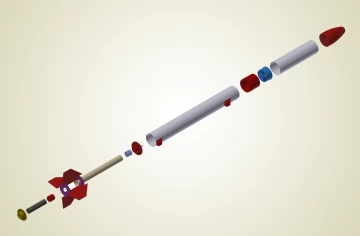 Пусковое устройство для твердотопливных ракет КЗ МАКС, оборудованный приемной радиостанцией 