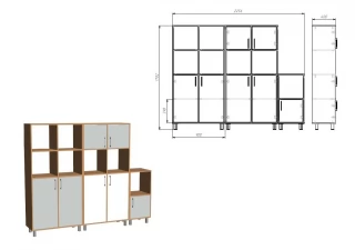 Шкаф (2256х1782х400 мм)