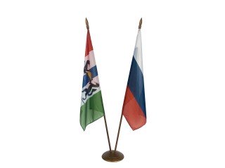 Напольный флагшток дерево, 2 штока