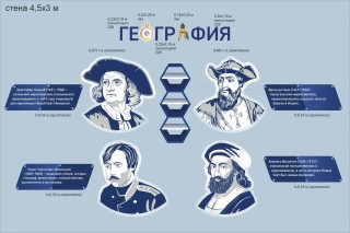 Комплект резных стендов для оформления кабинета географии