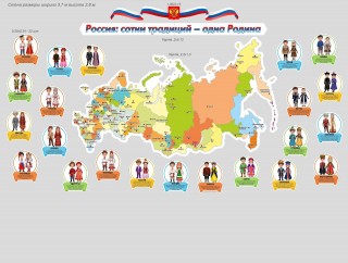 Комплект резных стендов "Россия: сотни традиций  —  одна Родина"