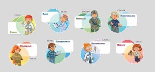 Комплект резных стендов "Профессии"