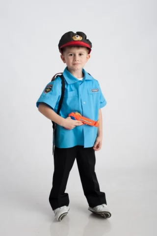 Полицейский (костюм) Рубашка + фуражка + кобура