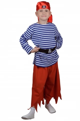 Пират 4 (мальчик): тельняшка, штаны, бандана, ремень ( или кушак)