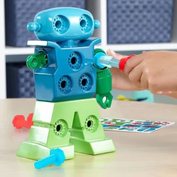 EI-4127 Развивающая игрушка "Закручивай и учись.Робот"  (16 элементов с наклейками)